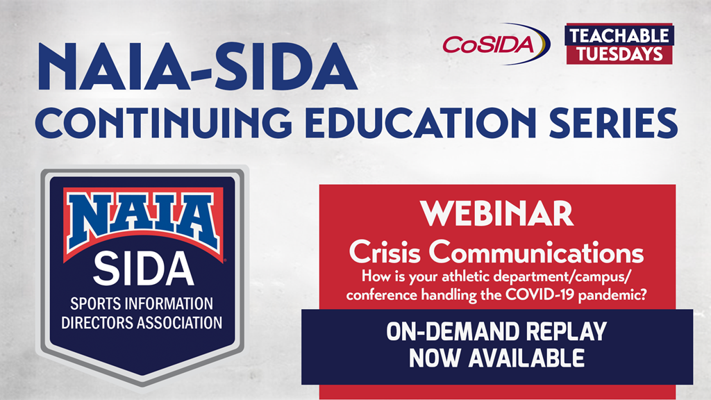 ON-DEMAND: NAIA-SIDA Continuing Education Webinar: Crisis Communications and the COVID-19 Pandemic